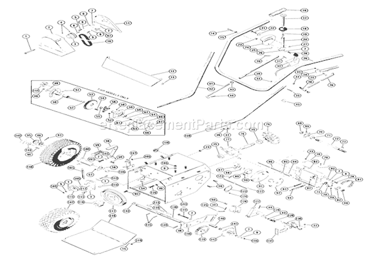 Tractor Parts Diagram and Parts List for 910954 000001 Ariens Snow Blower