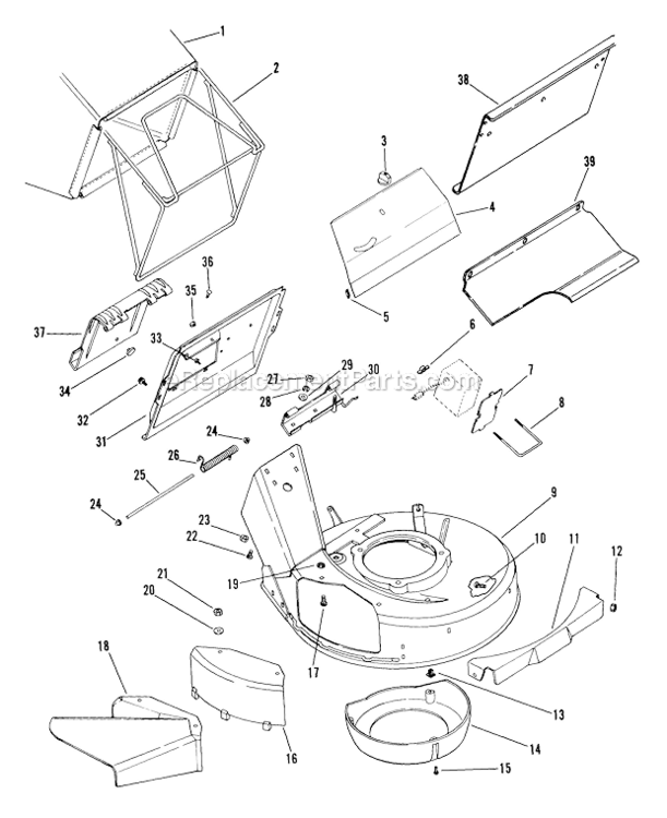 Page D Diagram and Parts List for 911016-084500 LM21S Ariens Lawn Mower