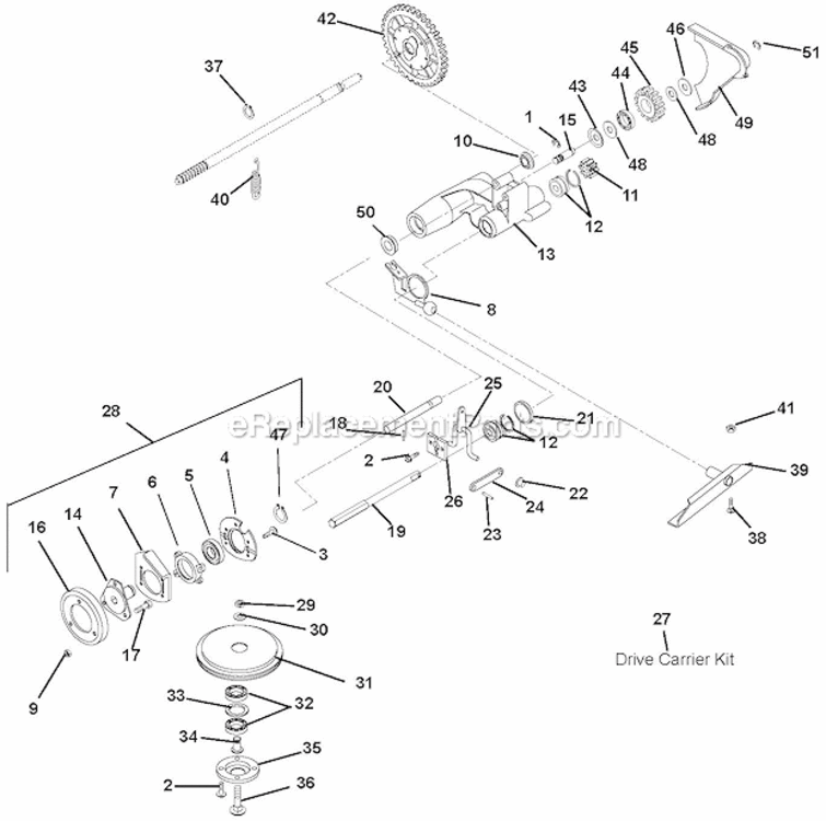 Friction_Wheel_And_Drive Diagram and Parts List for 911194  Ariens Lawn Mower