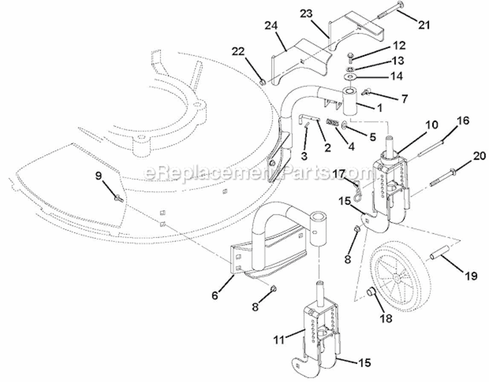 Swivel_Wheels_And_Brackets Diagram and Parts List for 911194  Ariens Lawn Mower
