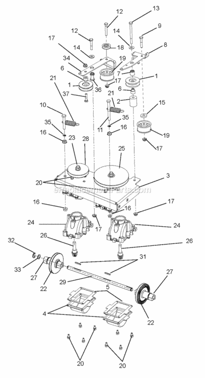 Page J Diagram and Parts List for 911413 013000 Ariens Lawn Mower