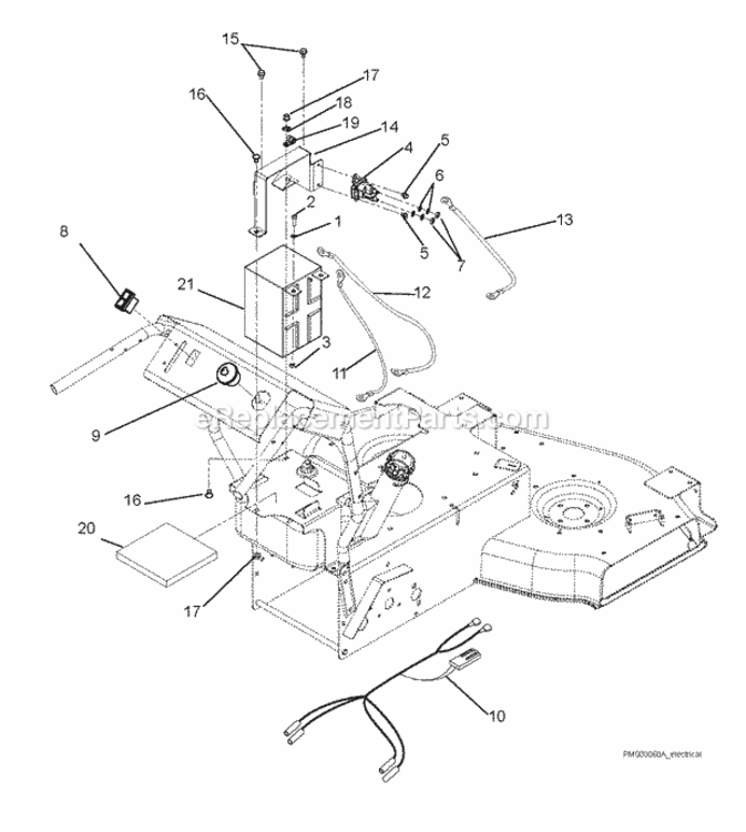 Page F Diagram and Parts List for 911413 013000 Ariens Lawn Mower