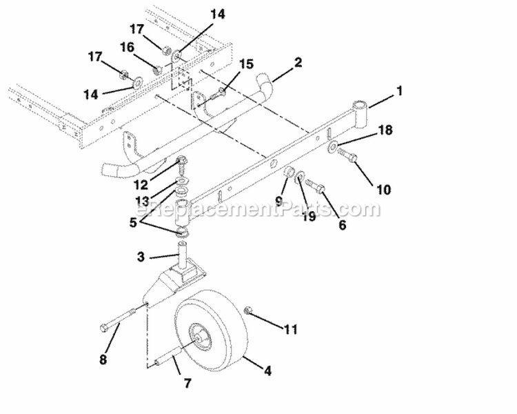 Front_Axle_Tires_And_Bumper Diagram and Parts List for 915057 000101 Ariens Lawn Tractor