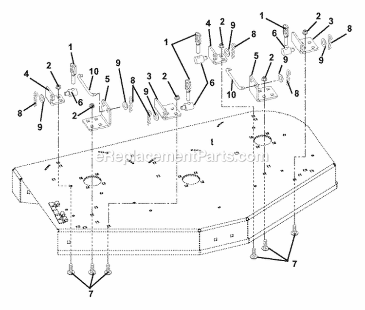 Handle_And_Stabilizer_Brackets Diagram and Parts List for 915057 010000 Ariens Lawn Tractor