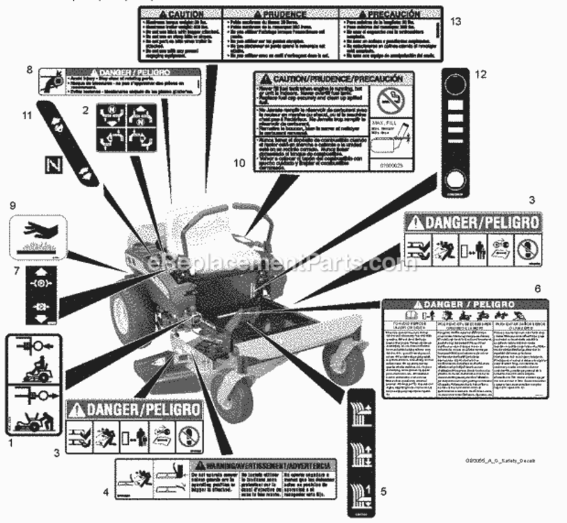 Page B Diagram and Parts List for 915157 000101-009999 Ariens Lawn Tractor