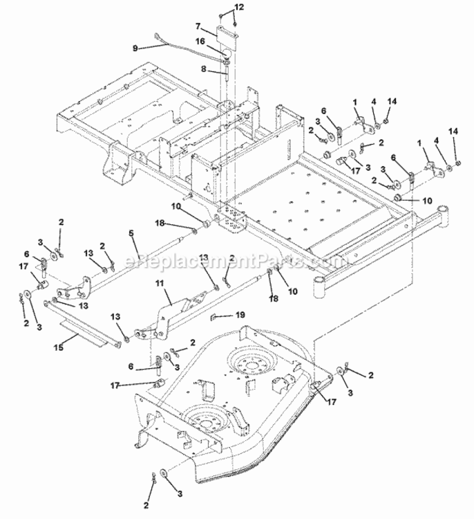 Page H Diagram and Parts List for 915157 000101-009999 Ariens Lawn Tractor