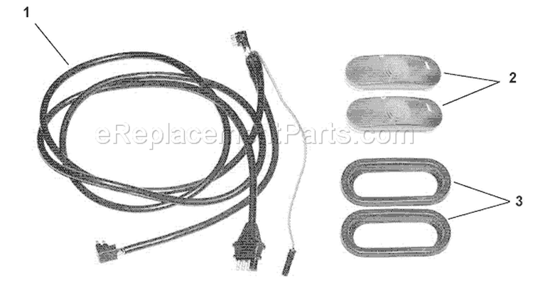 Light Kit Diagram and Parts List for 917001 000101 Ariens Log Splitter