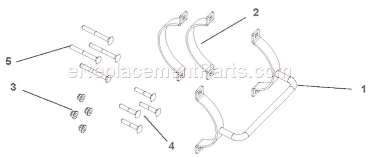 Accessories - Handle Kit Diagram and Parts List for 917001 004000 Ariens Log Splitter