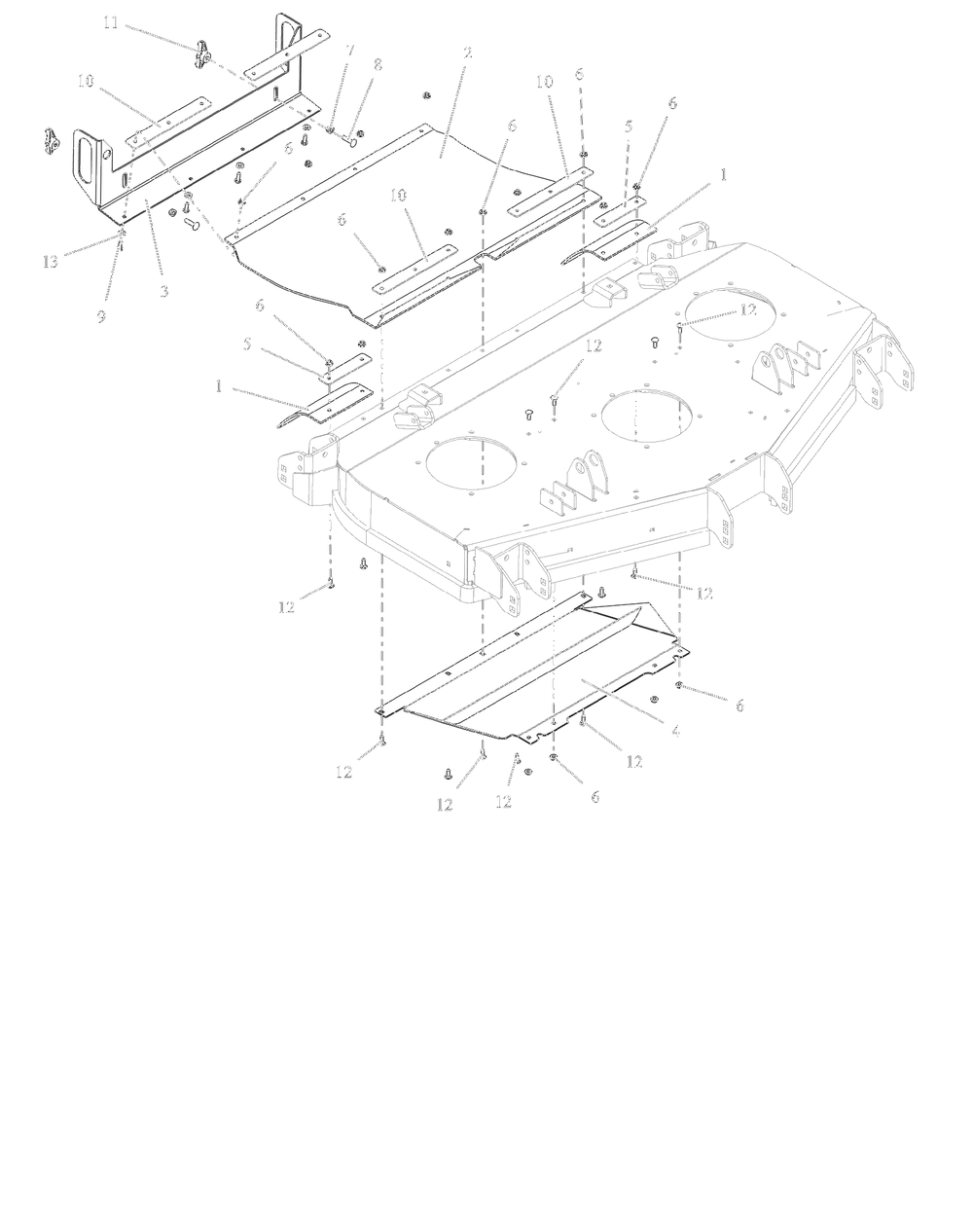Discharge Chute - 48-Inch - Rd Diagram and Parts List for 997312 000101 - 001499 Ariens Lawn Tractor