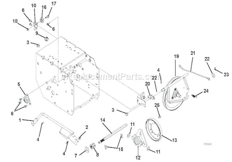 Friction Drive Diagram and Parts List for 920001 000101 Ariens Snow Blower