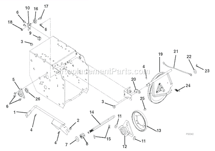 Friction Drive Diagram and Parts List for 920008 000101 Ariens Snow Blower