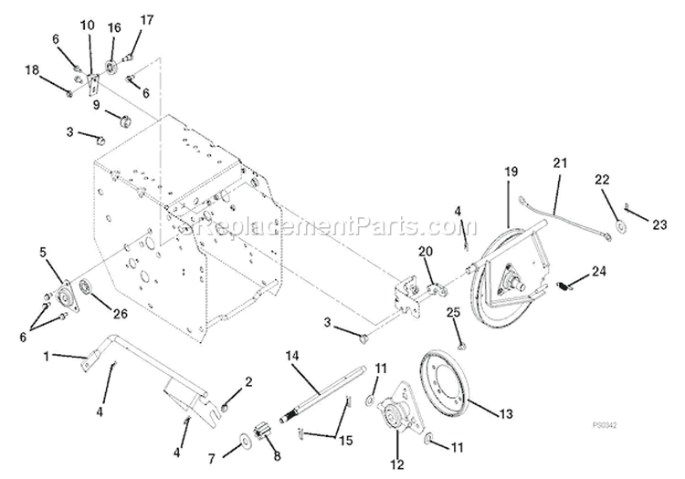 Friction Drive Diagram and Parts List for 920010 000101 Ariens Snow Blower
