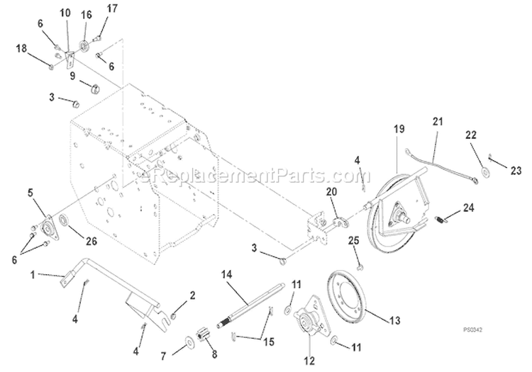 Friction Drive Diagram and Parts List for 920016 000101 Ariens Snow Blower