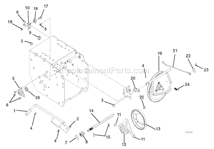 Friction Drive Diagram and Parts List for 920302 000101 Ariens Snow Blower