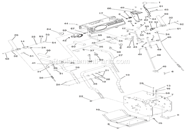 Handlebars And Controls Diagram and Parts List for 920307 000101 Ariens Snow Blower