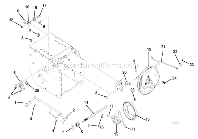 Friction Drive Diagram and Parts List for 920303 000101 Ariens Snow Blower