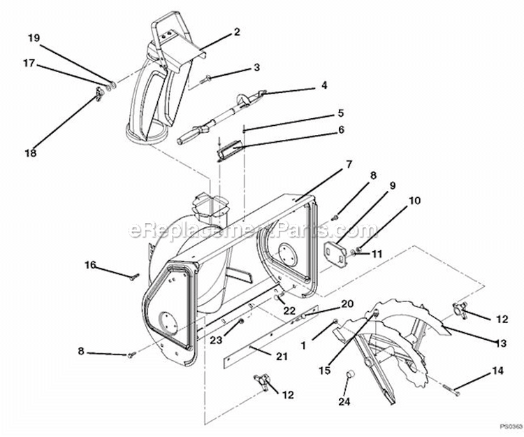 Page A Diagram and Parts List for 920400 000101 Ariens Snow Blower