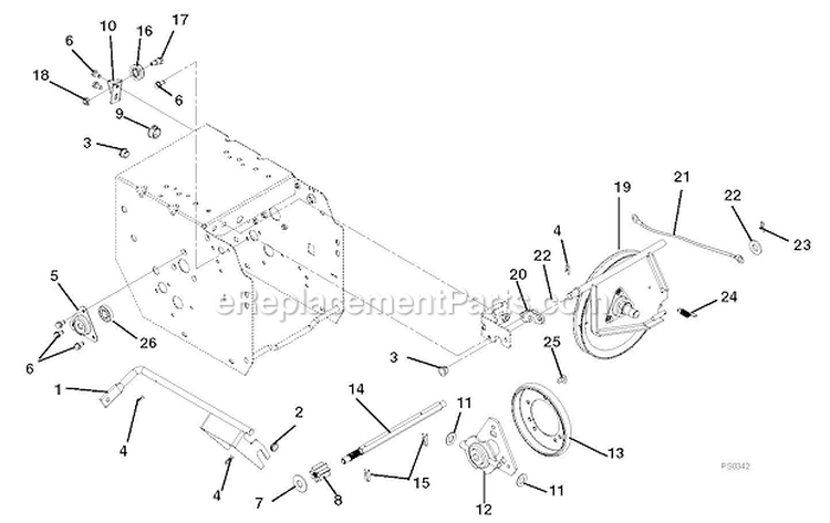 Friction Drive Diagram and Parts List for 920401 000101 Ariens Snow Blower
