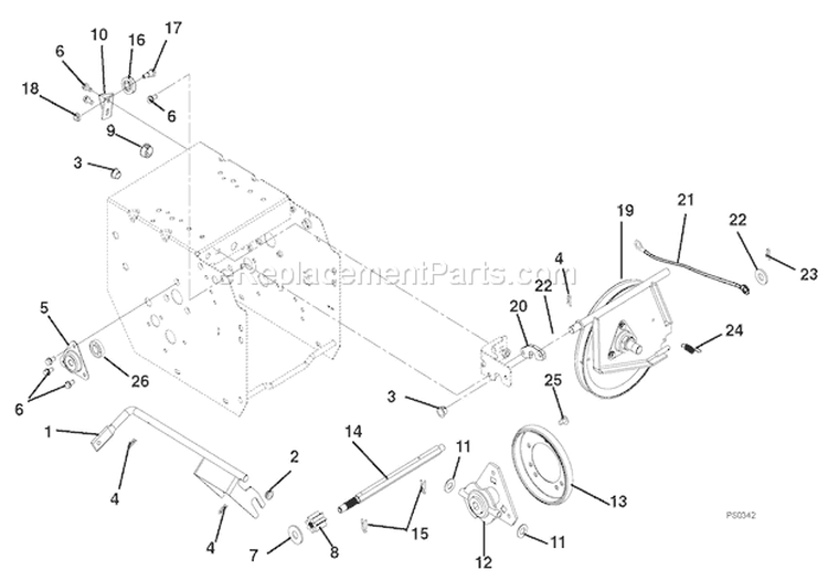 Friction Drive Diagram and Parts List for 920500 000101 Ariens Snow Blower