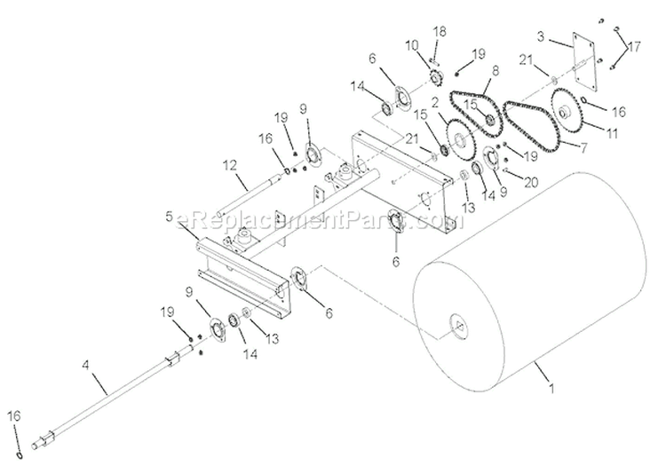 Brush Frame Diagram and Parts List for 920501 000101 Ariens Snow Blower