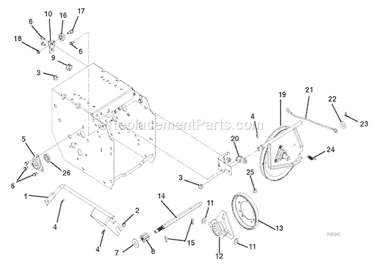 Friction Drive Diagram and Parts List for 920501 000101 Ariens Snow Blower
