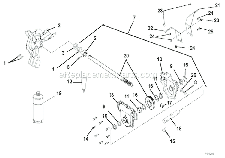 Gear Case Aluminum Diagram and Parts List for 921010 000101 Ariens Snow Blower