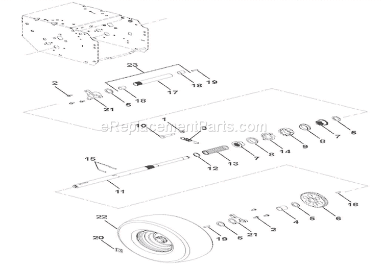 Wheels And Axles Diagram and Parts List for 921013 035000 Ariens Snow Blower