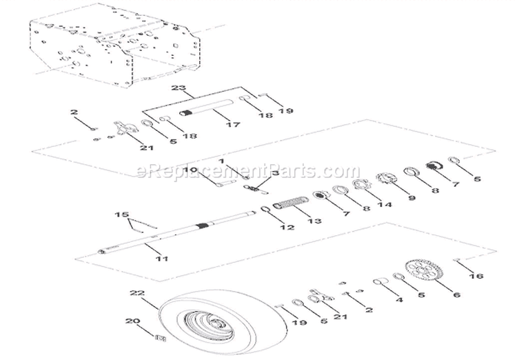 Wheels And Axles Diagram and Parts List for 921022 035000 Ariens Snow Blower
