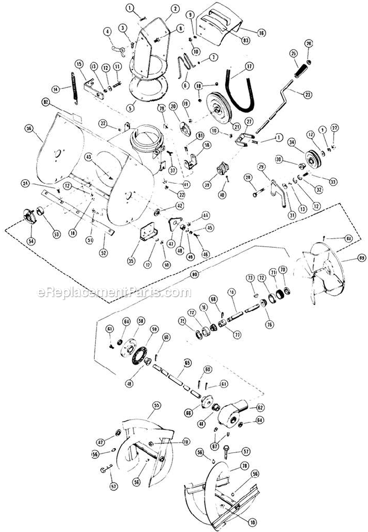 Snow Scoop Parts Diagram and Parts List for 922006 006601 Ariens Snow Blower