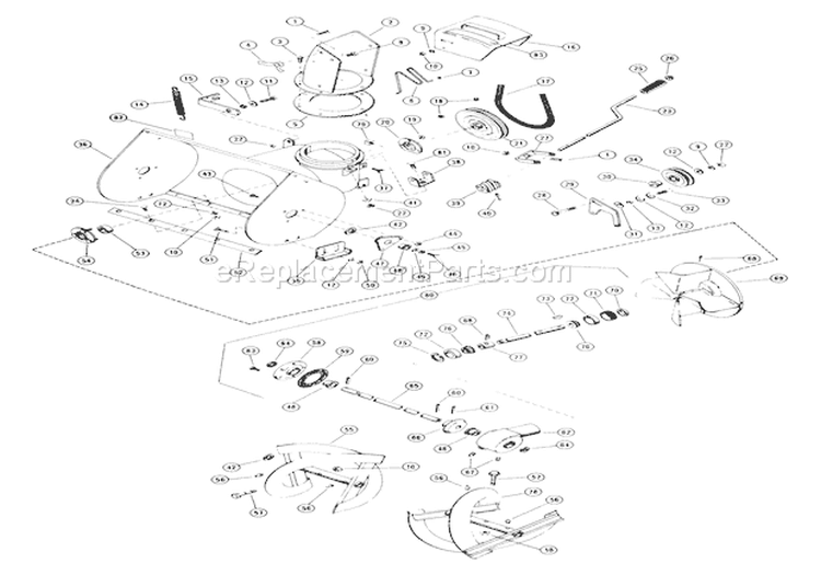 Blower Parts List Diagram and Parts List for 922006 000101 Ariens Snow Blower