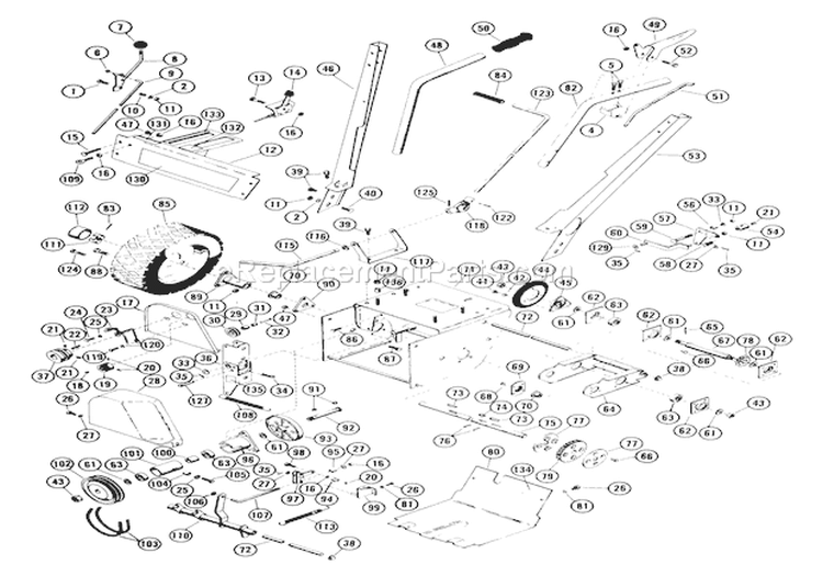 Tractor Parts List Diagram and Parts List for 922008 008501 Ariens Snow Blower
