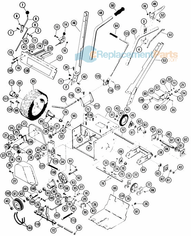 Tractor Parts List Diagram and Parts List for 922009 000101 Ariens Snow Blower