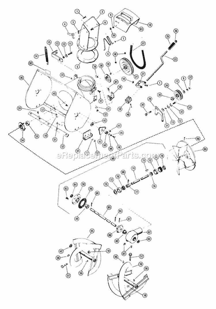 Handle And Controls Diagram and Parts List for 922010 000101 Ariens Snow Blower