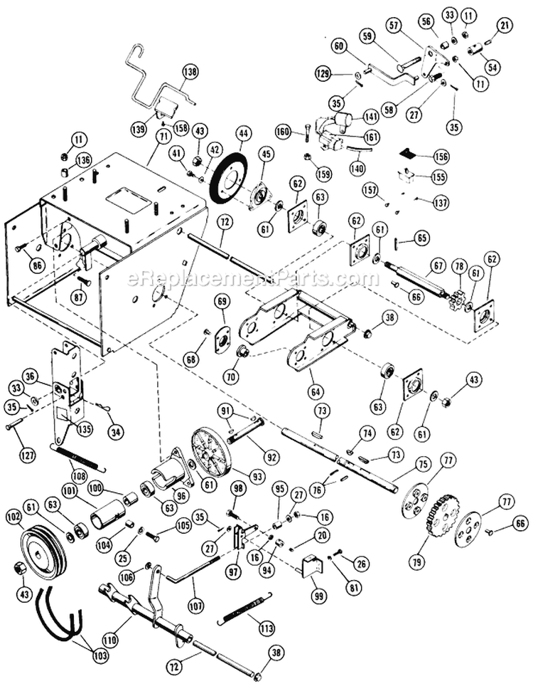 Tractor Drive Parts List Diagram and Parts List for 922013 000101 Ariens Snow Blower