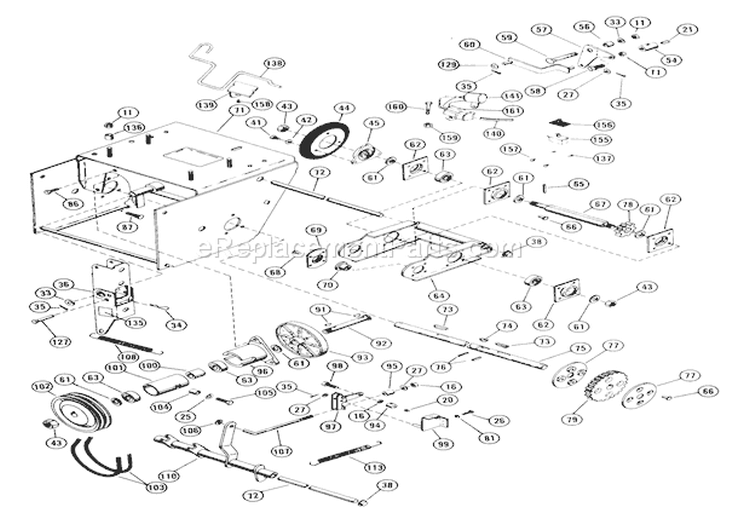 Tractor Drive Parts List Diagram and Parts List for 922012 000101 Ariens Snow Blower