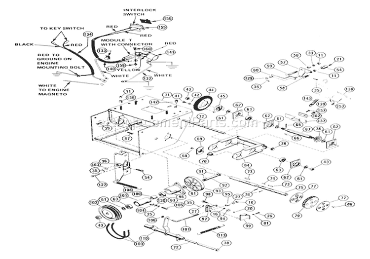 Tractor Drive Parts List Diagram and Parts List for 922020 000101 Ariens Snow Blower
