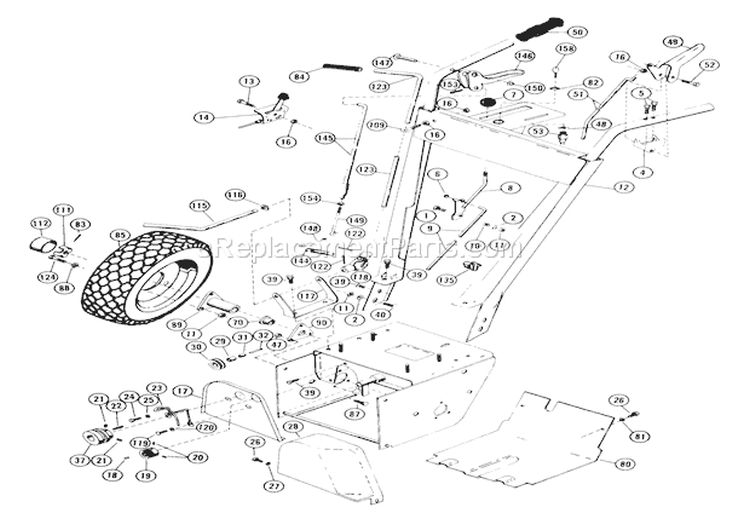 Handle And Controls Diagram and Parts List for 922020 000101 Ariens Snow Blower