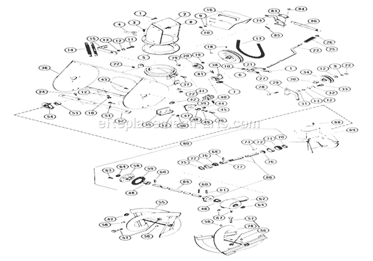 Sno-Thro Parts List Diagram and Parts List for 922020 000101 Ariens Snow Blower
