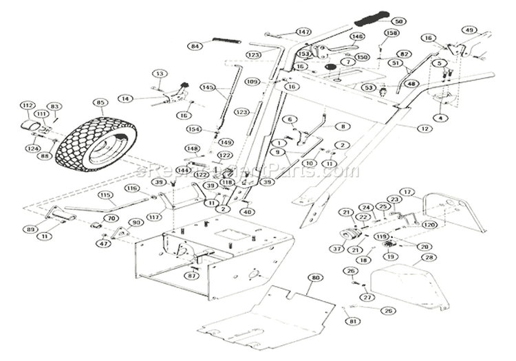 Handle And Controls Diagram and Parts List for 922022 007001 Ariens Snow Blower