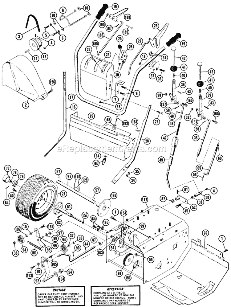 Handle And Controls Diagram and Parts List for 924027 000401 Ariens Snow Blower