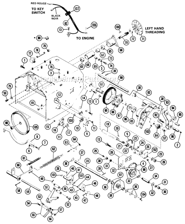 Tractor Parts Diagram and Parts List for 924051 000201 Ariens Snow Blower