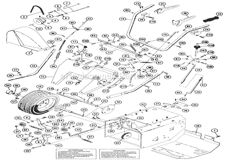 Tractor Parts (Part 2) Diagram and Parts List for 924049 000101 Ariens Snow Blower