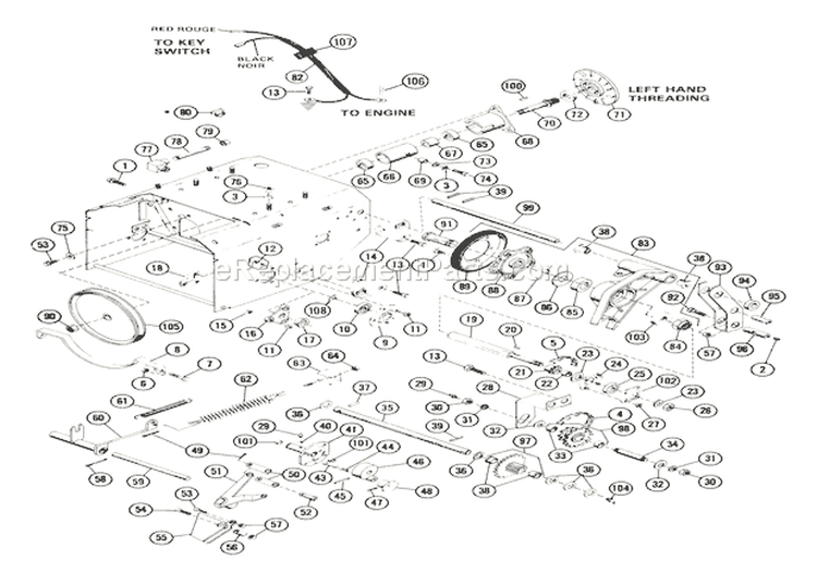 Sno-Thro 32" Diagram and Parts List for 924054 000101 Ariens Snow Blower