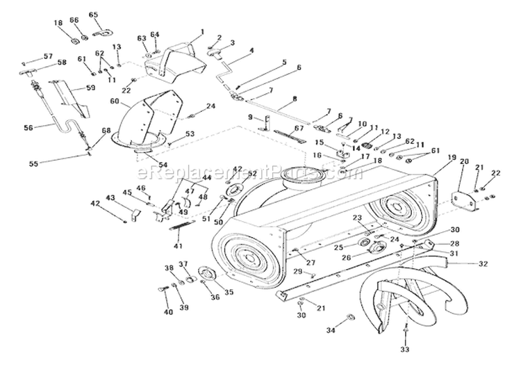 Page A Diagram and Parts List for 924079 000101 Ariens Snow Blower