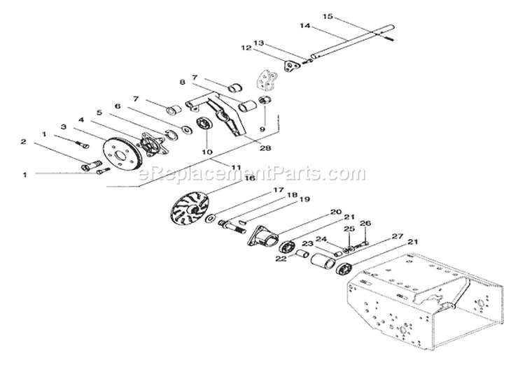 Page E Diagram and Parts List for 924080 000101 Ariens Snow Blower