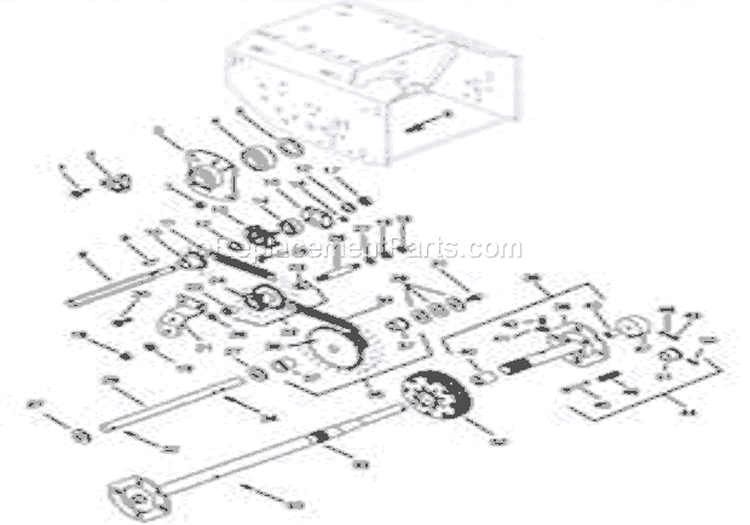 Reduction Drive Diagram and Parts List for 924100 008200 Ariens Snow Blower