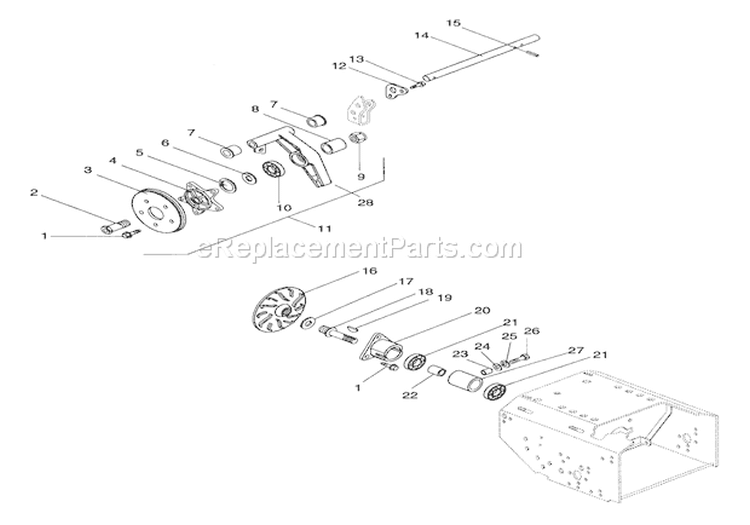 Friction Wheel Drive Diagram and Parts List for 924082 039200 Ariens Snow Blower