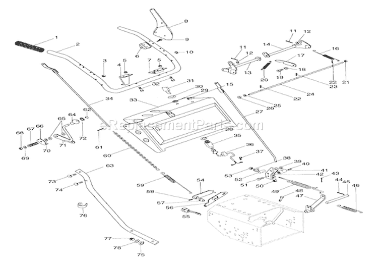 Handlebars And Controls Diagram and Parts List for 924085 001110 Ariens Snow Blower