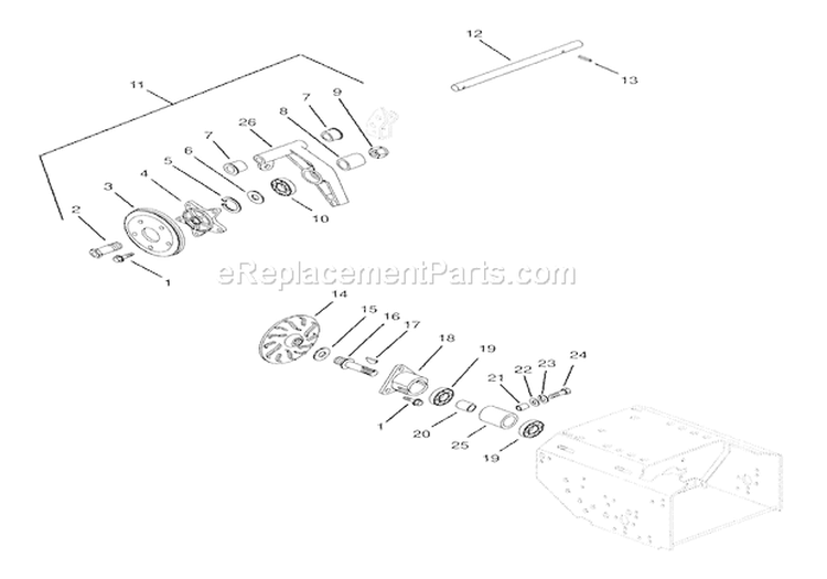 Friction Wheel Drive Diagram and Parts List for 924111 000101 Ariens Snow Blower