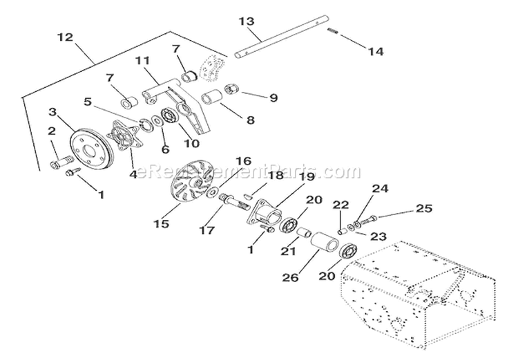 Friction Wheel Drive Diagram and Parts List for 924333 000101 Ariens Snow Blower